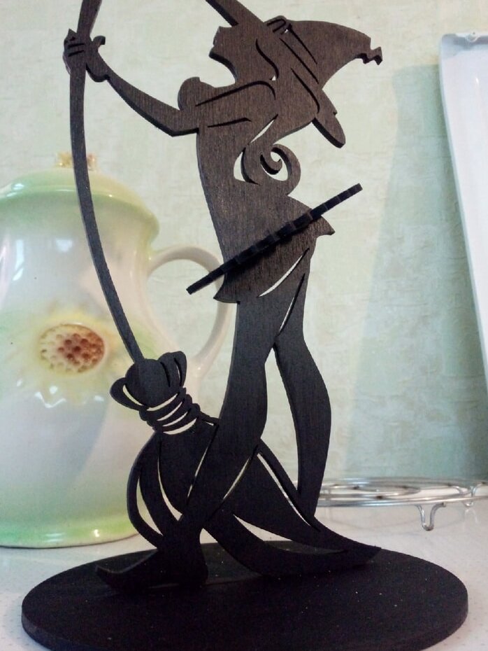 Σετ των 3 Intra απο ξύλο plywood 3mm-4mm πάχος – Θήκη χαρτοπετσέτας Halloween Witch 4mm ξύλο 12x15 cm INTRAVECTRY-MY547998