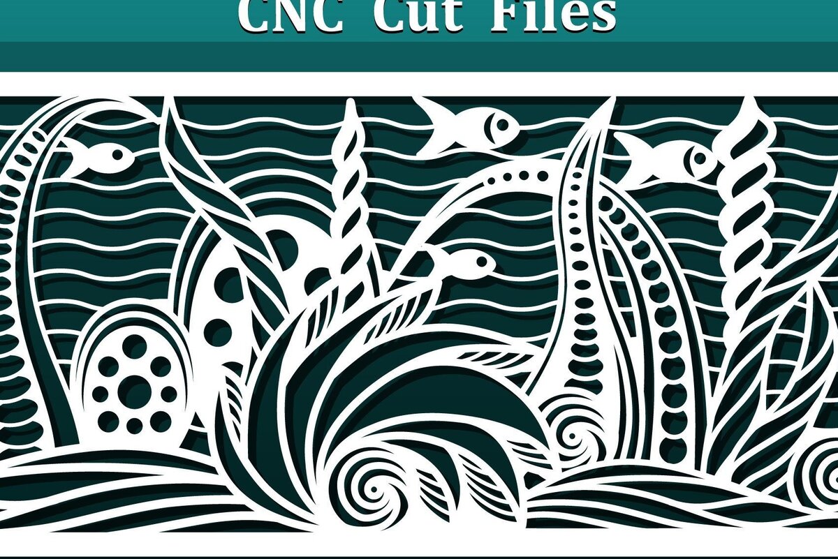 Intra απο ξύλο plywood 3mm-4mm πάχος – Underwater World Wall Art Panel Lasercut Δίασταση  40x30 cm INTRAFABR-32966371