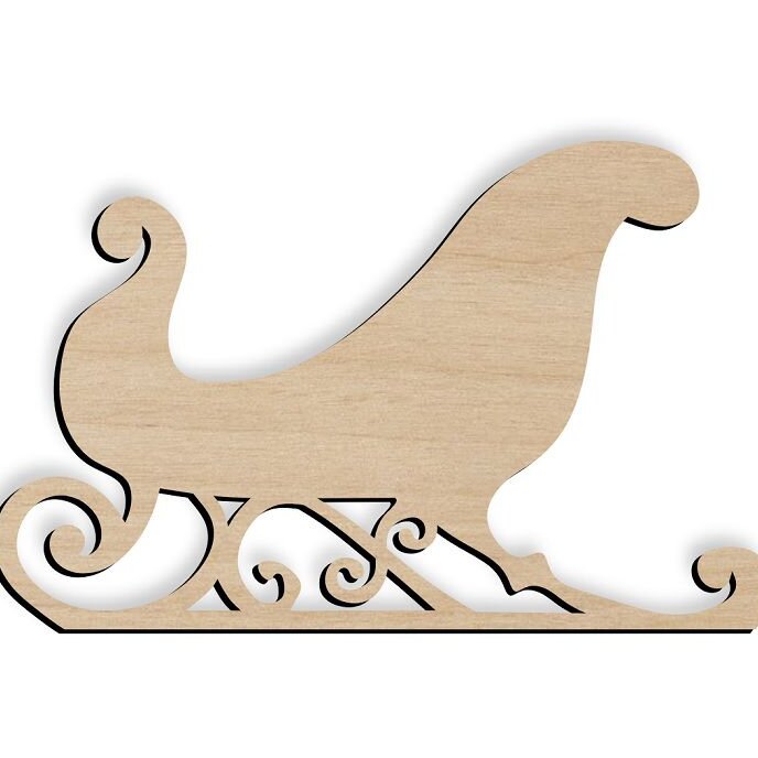 Σετ των 3 Intra απο ξύλο plywood 3mm-4mm πάχος – ξύλο σχήματος αποκοπής ελκήθρου Άγιου Βασίλη 40x40 cm INTRAVECTRY-MY549626