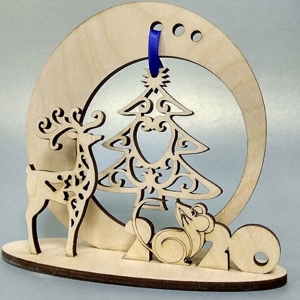 Σετ των 3 Intra απο ξύλο plywood 3mm-4mm πάχος – Πρωτοχρονιάτικο Ξύλινο Αναμνηστικό ξύλο 25x30 cm INTRAVECTRY-MY549628