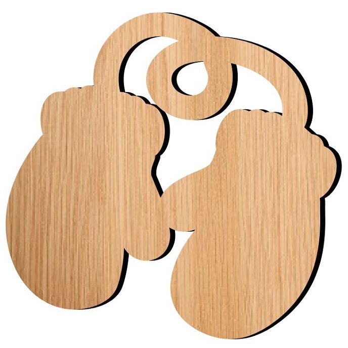 Σετ των 3 Intra απο ξύλο plywood 3mm-4mm πάχος – ξύλο σχήματος αποκοπής γαντιών με γάντια 35x40 cm INTRAVECTRY-MY550422