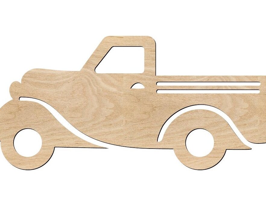 Σετ των 3 Intra απο ξύλο plywood 3mm-4mm πάχος – Φορτηγό Ημιτελές MDF Ξύλο Σχήματος ξύλο 15x20 cm INTRAVECTRY-MY551146