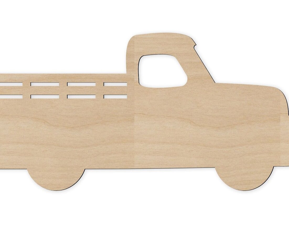 Σετ των 3 Intra απο ξύλο plywood 3mm-4mm πάχος – ξύλο πινακίδας Wood Truck 25x25 cm INTRAVECTRY-MY551166