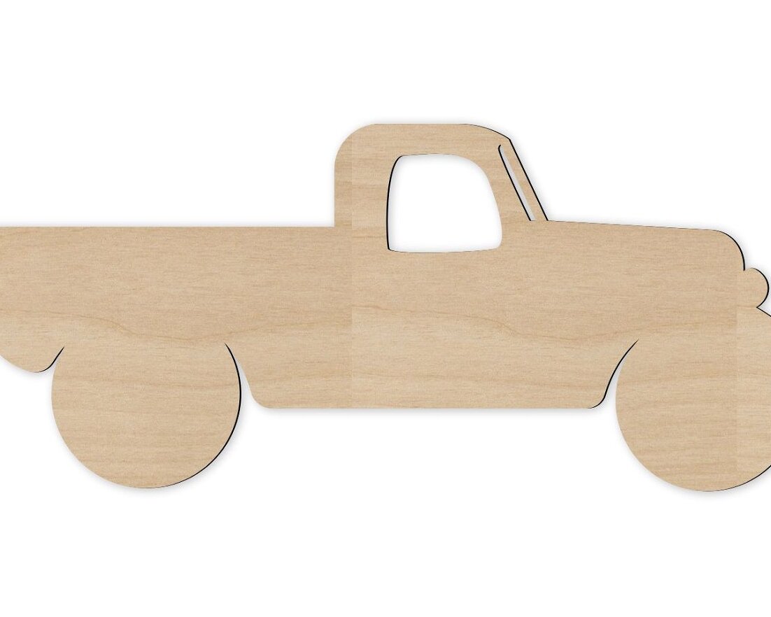 Σετ των 3 Intra απο ξύλο plywood 3mm-4mm πάχος – Vintage Pickup Truck Wood Cutout for Craft File 50x60 cm INTRAVECTRY-MY551168