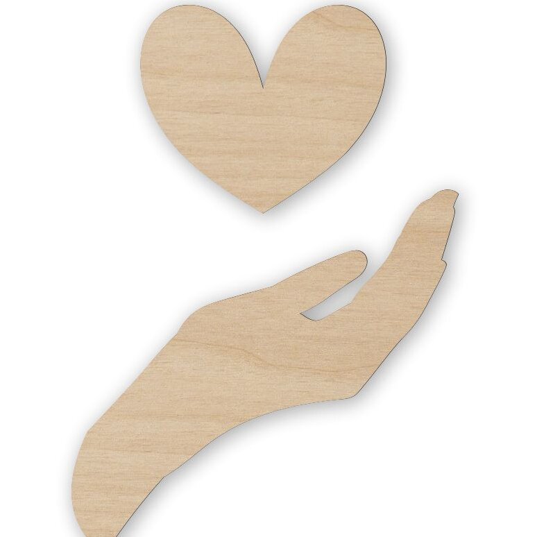 Σετ των 2 Intra απο ξύλο plywood 3mm-4mm πάχος – Ξύλο κοπής χεριών και καρδιάς για ξύλο χειροτεχνίας 25x30 cm INTRAVECTRY-MY560560