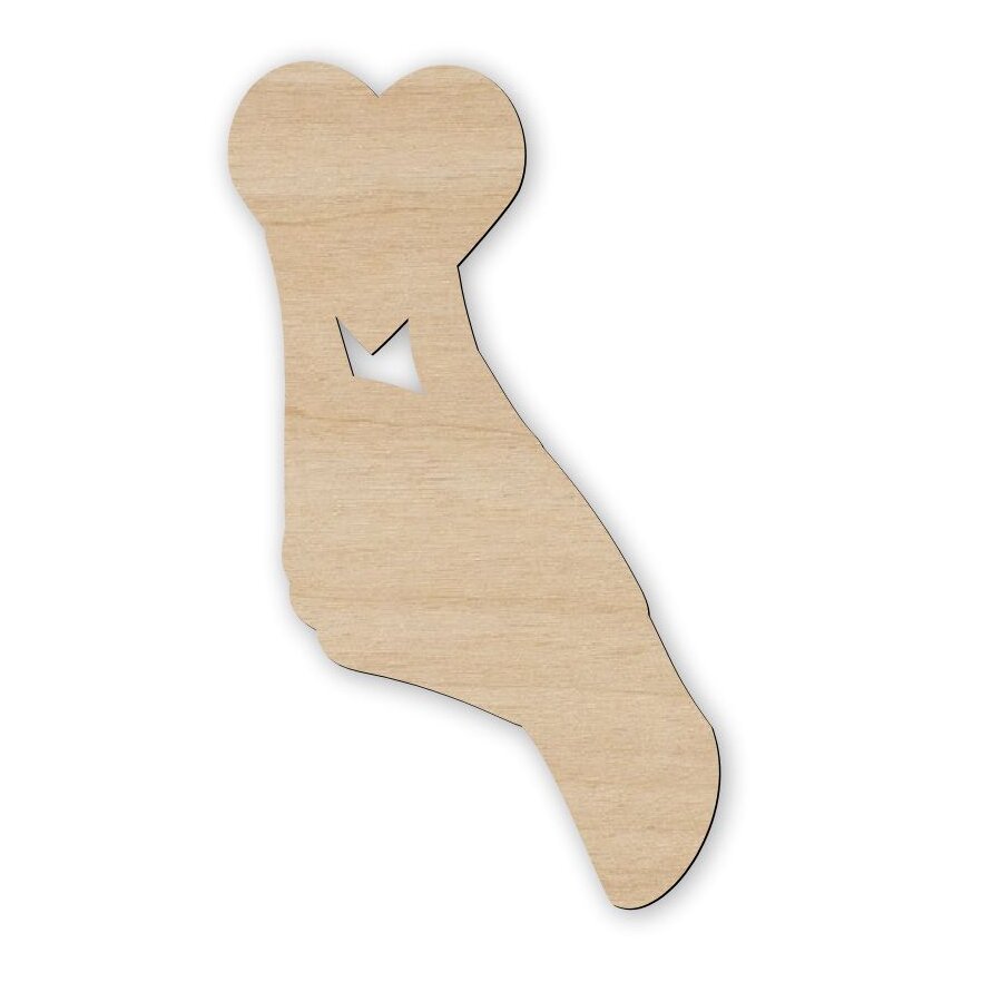 Σετ των 3 Intra απο ξύλο plywood 3mm-4mm πάχος – Καρδιά στα δάχτυλα σε σχήμα ξύλου για ξύλο χειροτεχνίας 40x45 cm INTRAVECTRY-MY561344