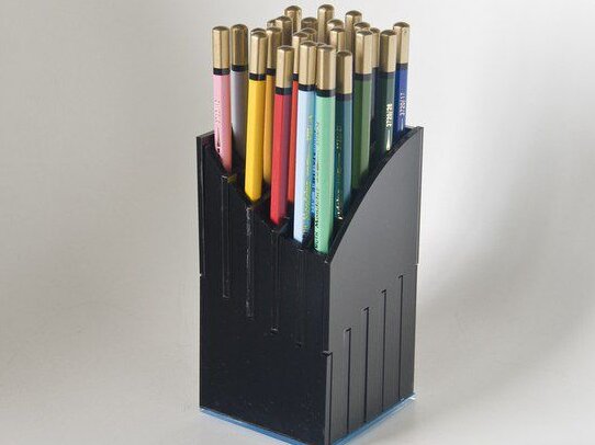 Σετ των 2 Intra απο ξύλο plywood 3mm-4mm πάχος – ξύλο θήκης μολυβιού πολλαπλών οπών 10x10 cm INTRAVECTRY-MY558407