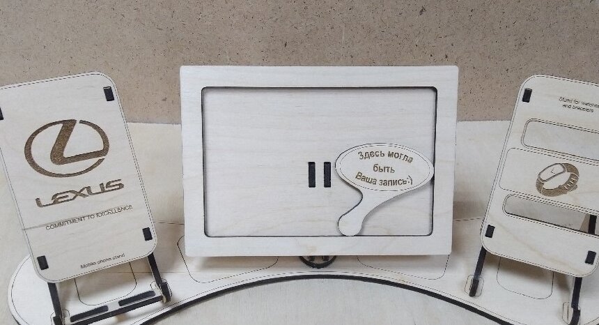 Σετ των 2 Intra απο ξύλο plywood 3mm-4mm πάχος – Σταθμός σύνδεσης για τηλέφωνο με ξύλο κορνίζας 25x25 cm INTRAVECTRY-MY558508