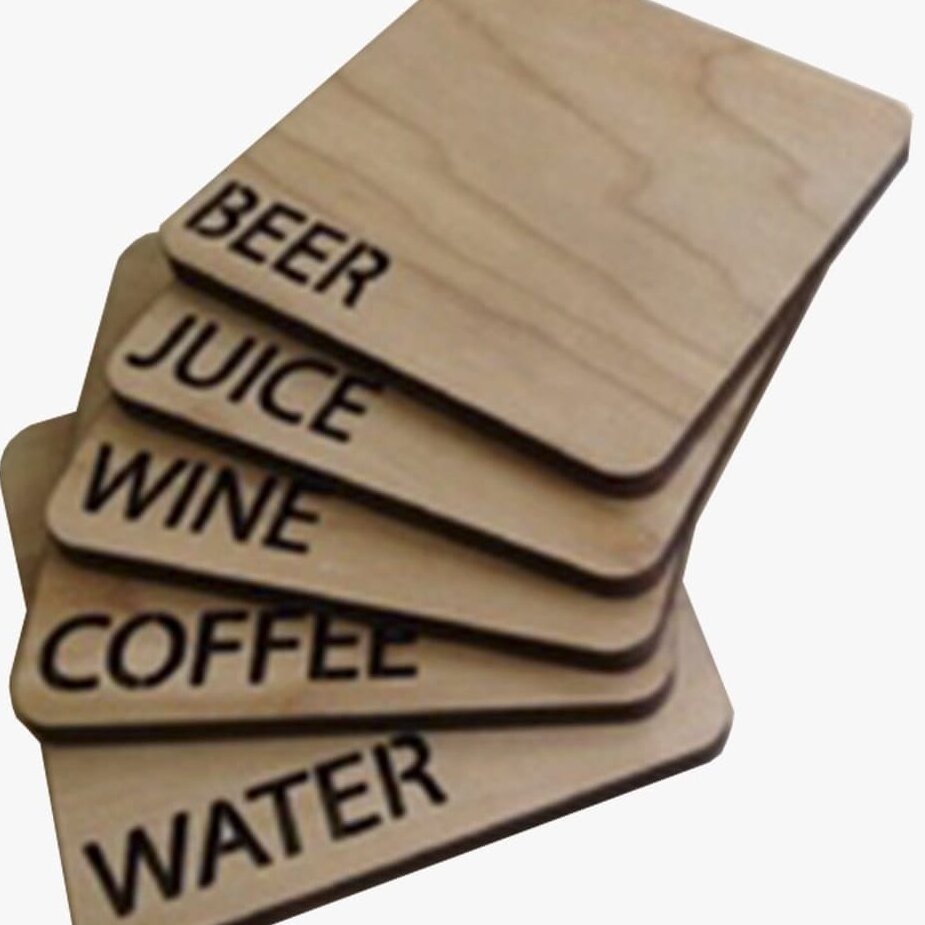 Intra απο ξύλο plywood 3mm-4mm πάχος – Τετράγωνο Ξύλινο Σετ σουβέρ για Λίμα ποτών 35x40 cm INTRAVECTRY-MY557749