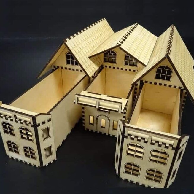 Intra απο ξύλο plywood 3mm-4mm πάχος – Φακελάκι τσαγιού από κόντρα πλακέ με λίμα με τρία συρτάρια 30x35 cm INTRAVECTRY-MY557445