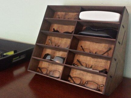 Intra απο ξύλο plywood 3mm-4mm πάχος – Ξύλινο Ράφι Οθόνης Γυαλιών 20x20 cm INTRAVECTRY-MY551565