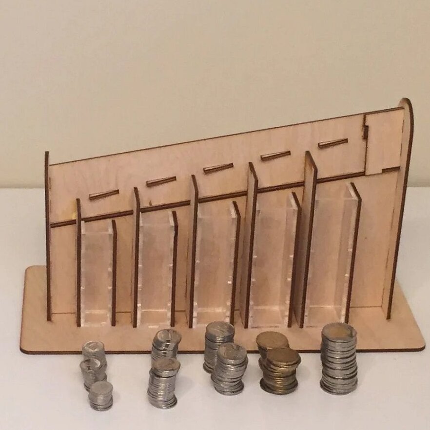 Σετ των 2 Intra απο ξύλο plywood 3mm-4mm πάχος – Καναδικός Διαλογέας νομισμάτων 20x25 cm INTRAVECTRY-MY553726