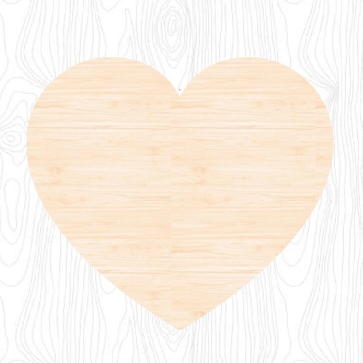 Σετ των 2 Intra απο ξύλο plywood 3mm-4mm πάχος – ξύλο DXF με ξύλινη αποκοπή καρδιάς 45x50 cm INTRAVECTRY-MY560601