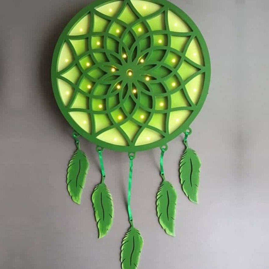 Intra απο ξύλο plywood 3mm-4mm πάχος – ξύλο Multilayer Dreamcatcher Mandala Wall Decor DXF 10x10 cm INTRAVECTRY-MY552346