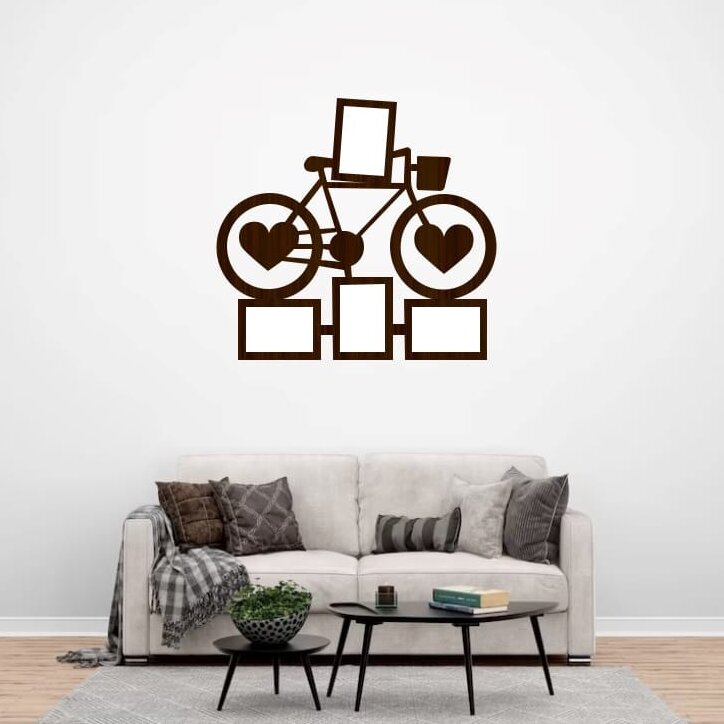 Σετ των 2 Intra απο ξύλο plywood 3mm-4mm πάχος – ξύλο φωτογραφιών κολάζ φωτογραφιών ποδηλάτου 35x40 cm INTRAVECTRY-MY558110