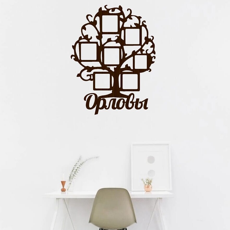 Σετ των 2 Intra απο ξύλο plywood 3mm-4mm πάχος – ξύλο κορνίζας φωτογραφιών για οικογενειακό δέντρο κολάζ επτά εικόνων 20x20 cm INTRAVECTRY-MY552962