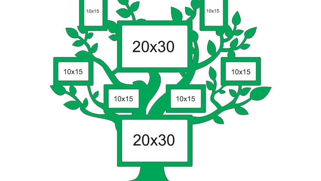 Σετ των 2 Intra απο ξύλο plywood 3mm-4mm πάχος – Ξύλινο ξύλο κολάζ οικογενειακού δέντρου 10x10 cm INTRAVECTRY-MY558628