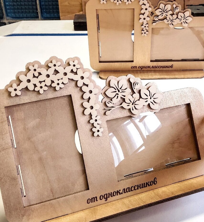 Σετ των 2 Intra απο ξύλο plywood 3mm-4mm πάχος – Κατακόρυφο οριζόντιο σύνθετο ξύλο κορνίζας φωτογραφιών 35x40 cm INTRAVECTRY-MY558670