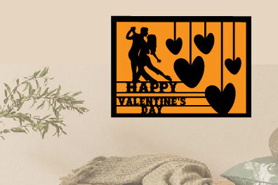 Σετ των 2 Intra απο ξύλο plywood 3mm-4mm πάχος – Αρχείο κοπής μετάλλου με λέιζερ για την ημέρα του Αγίου Βαλεντίνου Δίασταση  20x20 cm INTRAFABR-88087237