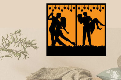 Σετ των 2 Intra απο ξύλο plywood 3mm-4mm πάχος – Αρχείο κοπής μετάλλου με λέιζερ για την ημέρα του Αγίου Βαλεντίνου Δίασταση  20x20 cm INTRAFABR-88087356