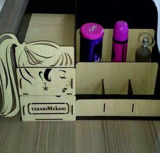 Intra απο ξύλο plywood 3mm-4mm πάχος – ξύλο Box Organizer Makeup 50x60 cm INTRAVECTRY-MY554455