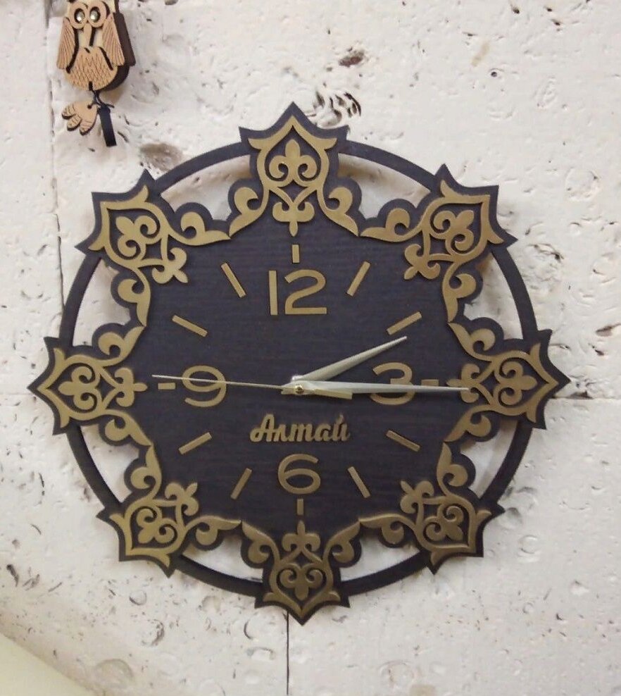 Intra απο ξύλο plywood 3mm-4mm πάχος – Ξύλινο ρολόι τοίχου σε δύο στρώσεις 20x20 cm INTRAVECTRY-MY557143