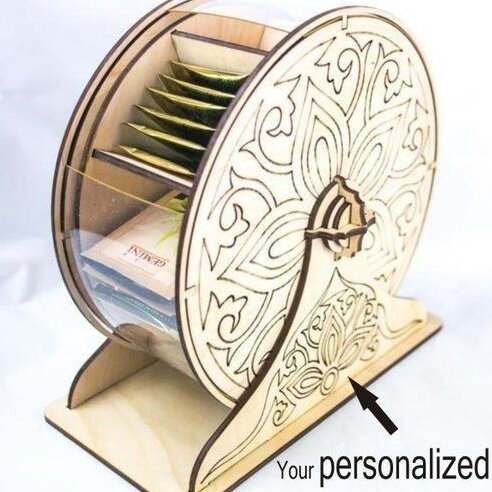 Intra απο ξύλο plywood 3mm-4mm πάχος – ξύλο θήκης για φακελάκι τσαγιού τροχού λούνα παρκ 30x30 cm INTRAVECTRY-MY557839