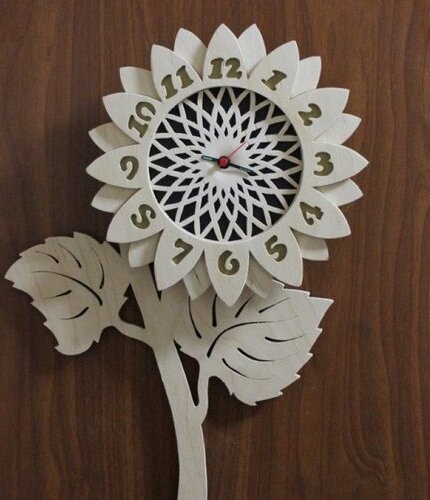 Intra απο ξύλο plywood 3mm-4mm πάχος – ξύλο ρολόι τοίχου από ξύλο ηλίανθου 15x20 cm INTRAVECTRY-MY557156