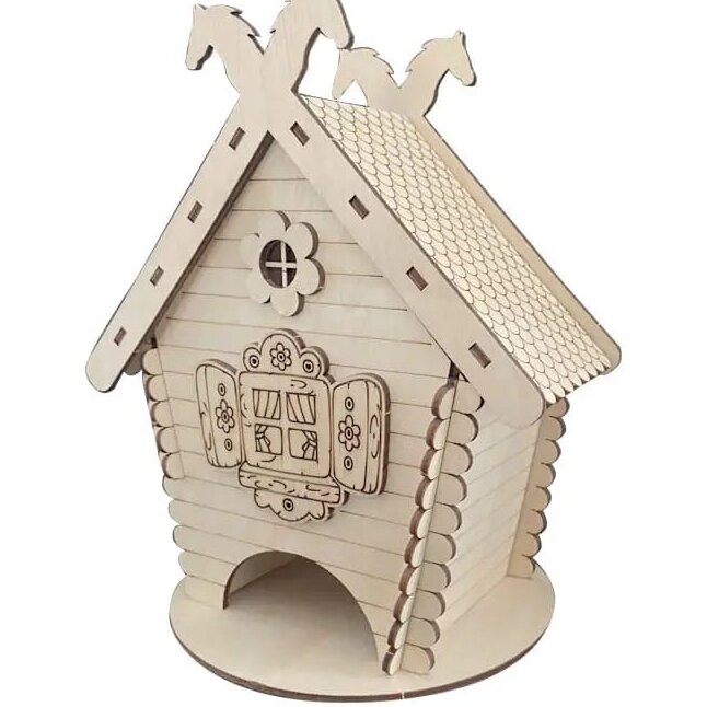 Intra απο ξύλο plywood 3mm-4mm πάχος – ξύλο θήκης για φακελάκια τσαγιού Hut House 50x60 cm INTRAVECTRY-MY557848