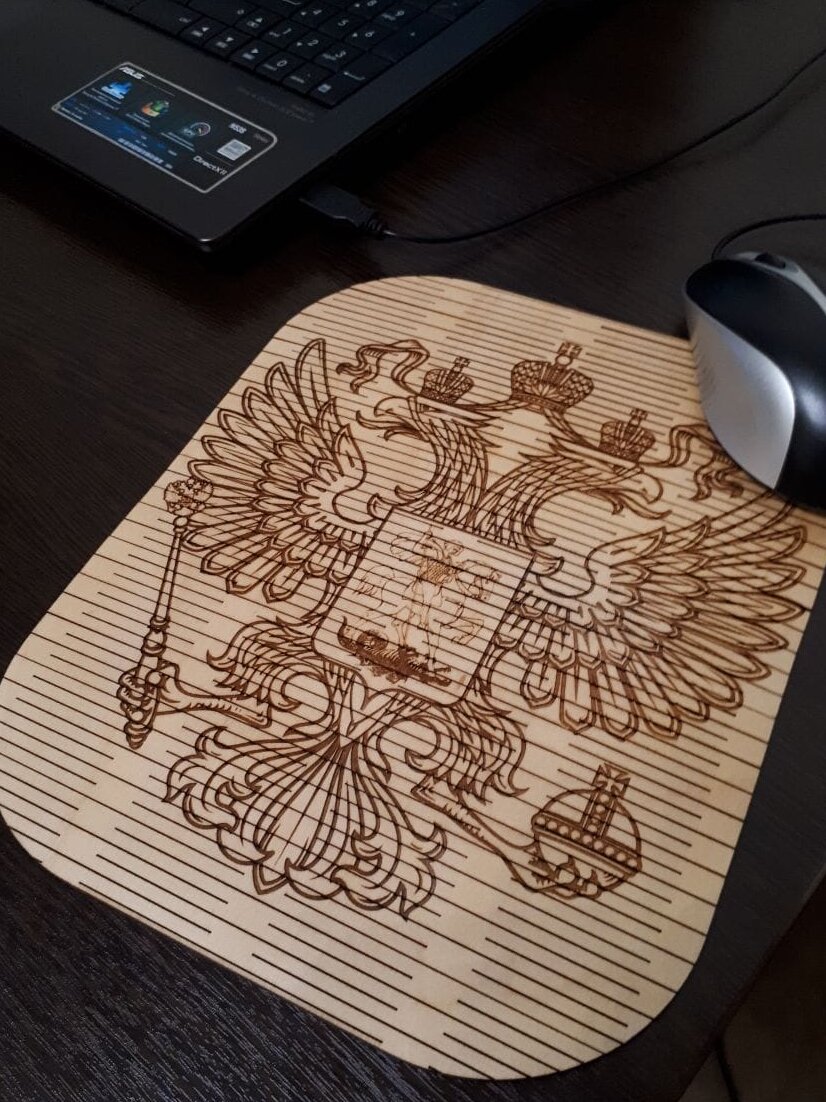 Σετ των 2 Intra απο ξύλο plywood 3mm-4mm πάχος – ξύλο Ξύλινο Mouse Pad 50x60 cm INTRAVECTRY-MY554622