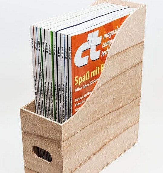 Σετ των 2 Intra απο ξύλο plywood 3mm-4mm πάχος – Ξύλινο ξύλο θήκης περιοδικών 35x40 cm INTRAVECTRY-MY554663