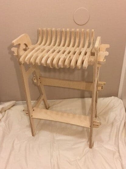 Σετ των 2 Intra απο ξύλο plywood 3mm-4mm πάχος – ξύλο Παραμετρικής Καρέκλας Μπαρ 35x40 cm INTRAVECTRY-MY554692