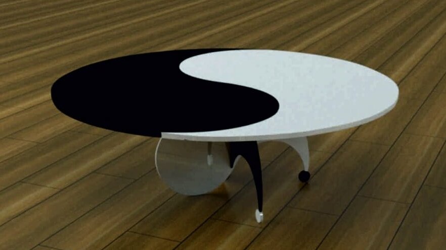 Σετ των 2 Intra απο ξύλο plywood 3mm-4mm πάχος – Ξύλινο ξύλο τραπεζιού Γιν Γιανγκ 35x40 cm INTRAVECTRY-MY554705