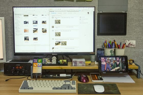 Intra απο ξύλο plywood 3mm-4mm πάχος – Monitor Riser Desk Shelf File 30x30 cm INTRAVECTRY-MY559150