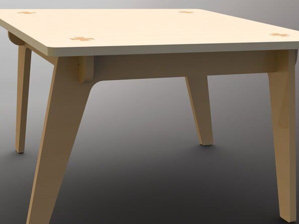 Intra απο ξύλο plywood 3mm-4mm πάχος – ξύλο Ξύλινου Τετράγωνου Τραπεζιού 25x25 cm INTRAVECTRY-MY560227