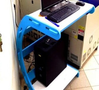 Intra απο ξύλο plywood 3mm-4mm πάχος – ξύλο γραφείου υπολογιστή σε σχήμα C 40x40 cm INTRAVECTRY-MY554740