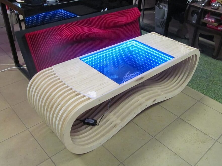 Intra απο ξύλο plywood 3mm-4mm πάχος – ξύλο παραμετρικού πίνακα Wave Infinity 30x30 cm INTRAVECTRY-MY554773