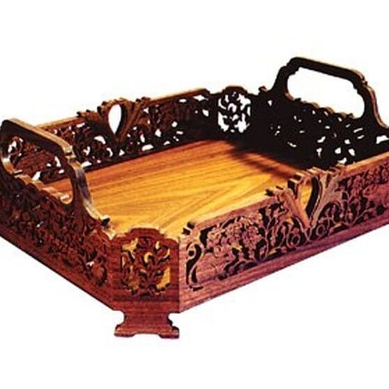 Intra απο ξύλο plywood 3mm-4mm πάχος – Διακοσμητικός δίσκος σερβιρίσματος φαγητού 35x40 cm INTRAVECTRY-MY559085