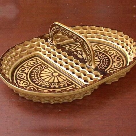 Intra απο ξύλο plywood 3mm-4mm πάχος – Διακοσμητικό Πιάτο σερβιρίσματος με Λίμα Λαβής 35x40 cm INTRAVECTRY-MY559087