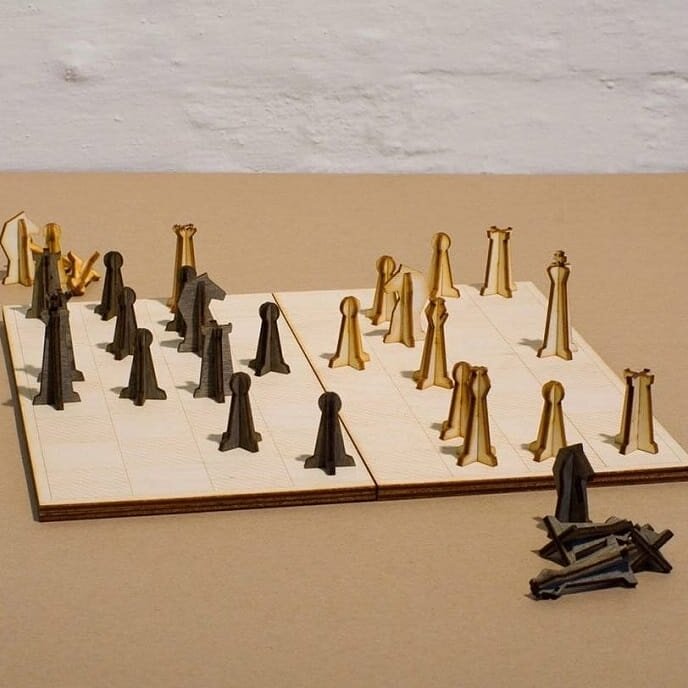 Σετ των 2 Intra απο ξύλο plywood 3mm-4mm πάχος – ξύλο Συμπλεκόμενου Σκακιού 45x50 cm INTRAVECTRY-MY554830