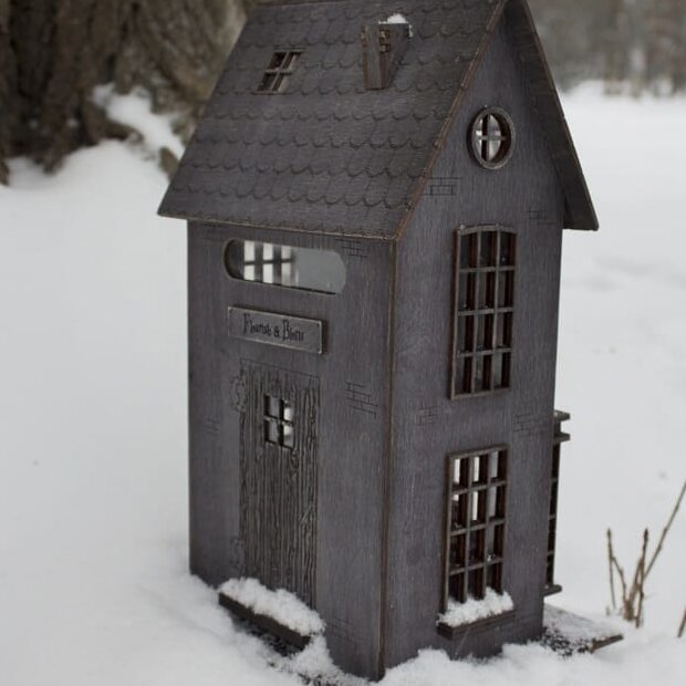 Intra απο ξύλο plywood 3mm-4mm πάχος – ξύλο κιτ ξύλινων μοντέλων βιβλιοπωλείου Harry Potter 25x30 cm INTRAVECTRY-MY557440