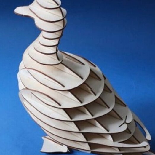 Intra απο ξύλο plywood 3mm-4mm πάχος – 3D Ξύλινο ξύλο παζλ πάπιας 50x60 cm INTRAVECTRY-MY561249