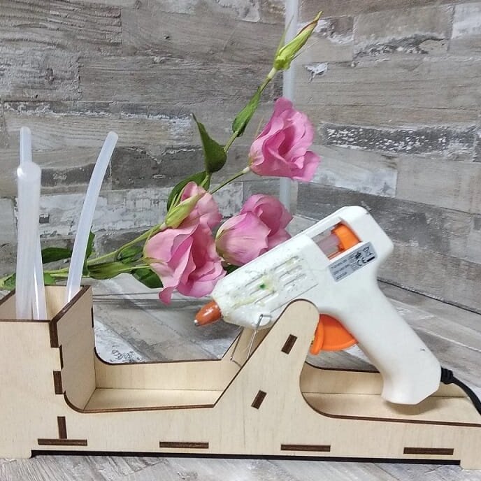 Intra απο ξύλο plywood 3mm-4mm πάχος – Βάση πιστολιού θερμής κόλλας και λίμα συγκράτησης ραβδιού 40x45 cm INTRAVECTRY-MY554913