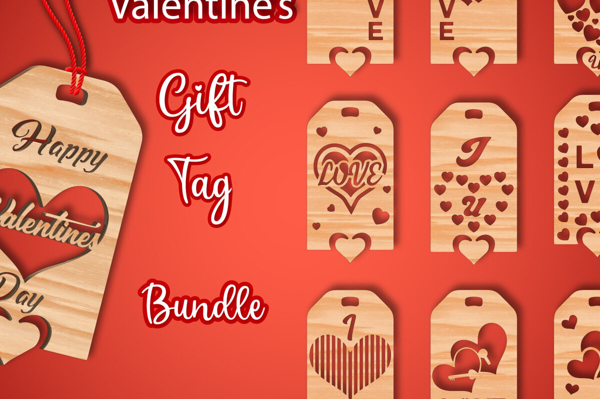 Σετ των 2 Intra απο ξύλο plywood 3mm-4mm πάχος – Πακέτο ετικετών δώρου για την καρδιά του Αγίου Βαλεντίνου 2 Δίασταση  20x20 cm INTRAFABR-89270871