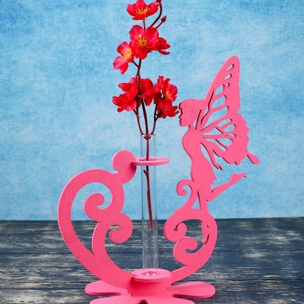 Σετ των 2 Intra απο ξύλο plywood 3mm-4mm πάχος – ξύλο βάσης βάζου δοκιμαστικού σωλήνα Fairy 12x15 cm INTRAVECTRY-MY554970