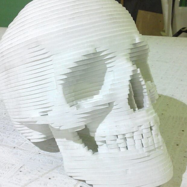 Σετ των 2 Intra απο ξύλο plywood 3mm-4mm πάχος – Ανθρώπινο κρανίο 3D Ξύλινο ξύλο παζλ 25x25 cm INTRAVECTRY-MY555030