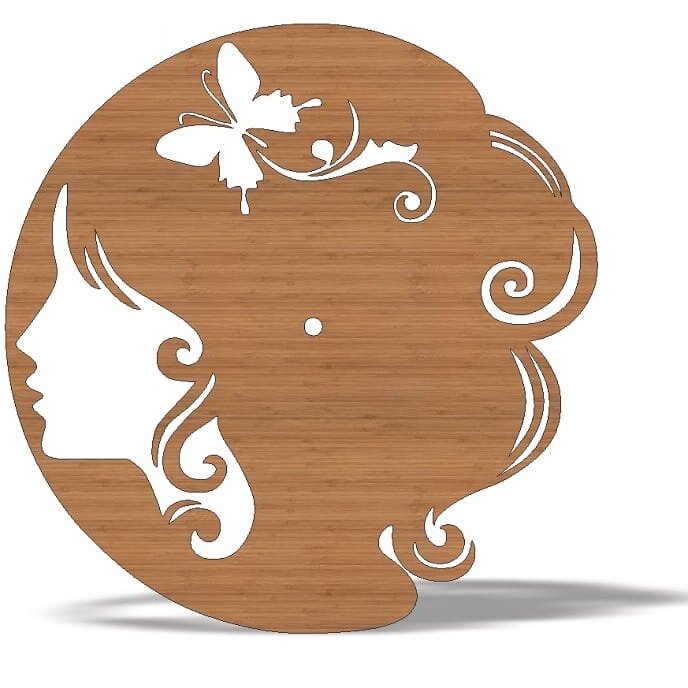 Intra απο ξύλο plywood 3mm-4mm πάχος – ξύλο Ρολόι τοίχου Beauty Salon 20x25 cm INTRAVECTRY-MY555048