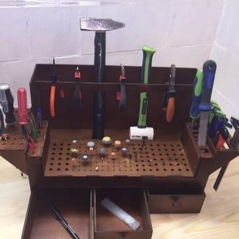 Σετ των 2 Intra απο ξύλο plywood 3mm-4mm πάχος – Toolbox Drawer Organizer File 10x10 cm INTRAVECTRY-MY555051