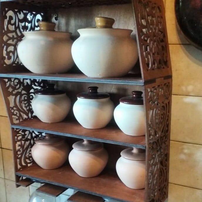 Intra απο ξύλο plywood 3mm-4mm πάχος – ξύλο ράφι για μπαχαρικά κουζίνας 35x40 cm INTRAVECTRY-MY559171