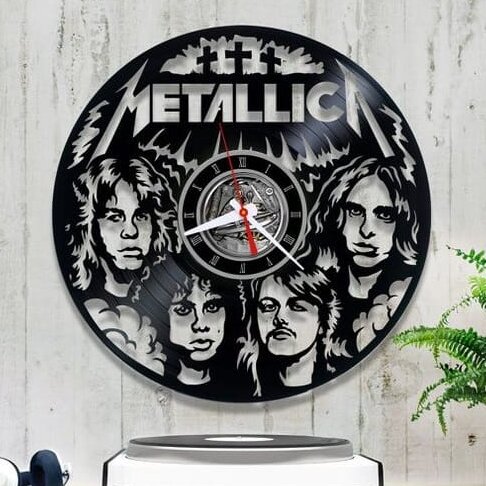Intra απο ξύλο plywood 3mm-4mm πάχος – ξύλο ρολογιού τοίχου βινυλίου Metallica Band 40x45 cm INTRAVECTRY-MY561051